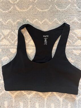 MATE Black Racerback Sports Bra - Seamless Support